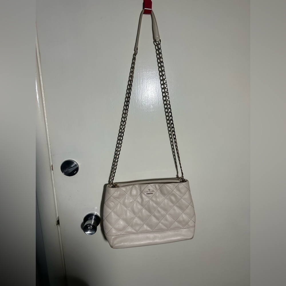 Kate Spade White Quilted Chain Shoulder Bag - Picture 7 of 14